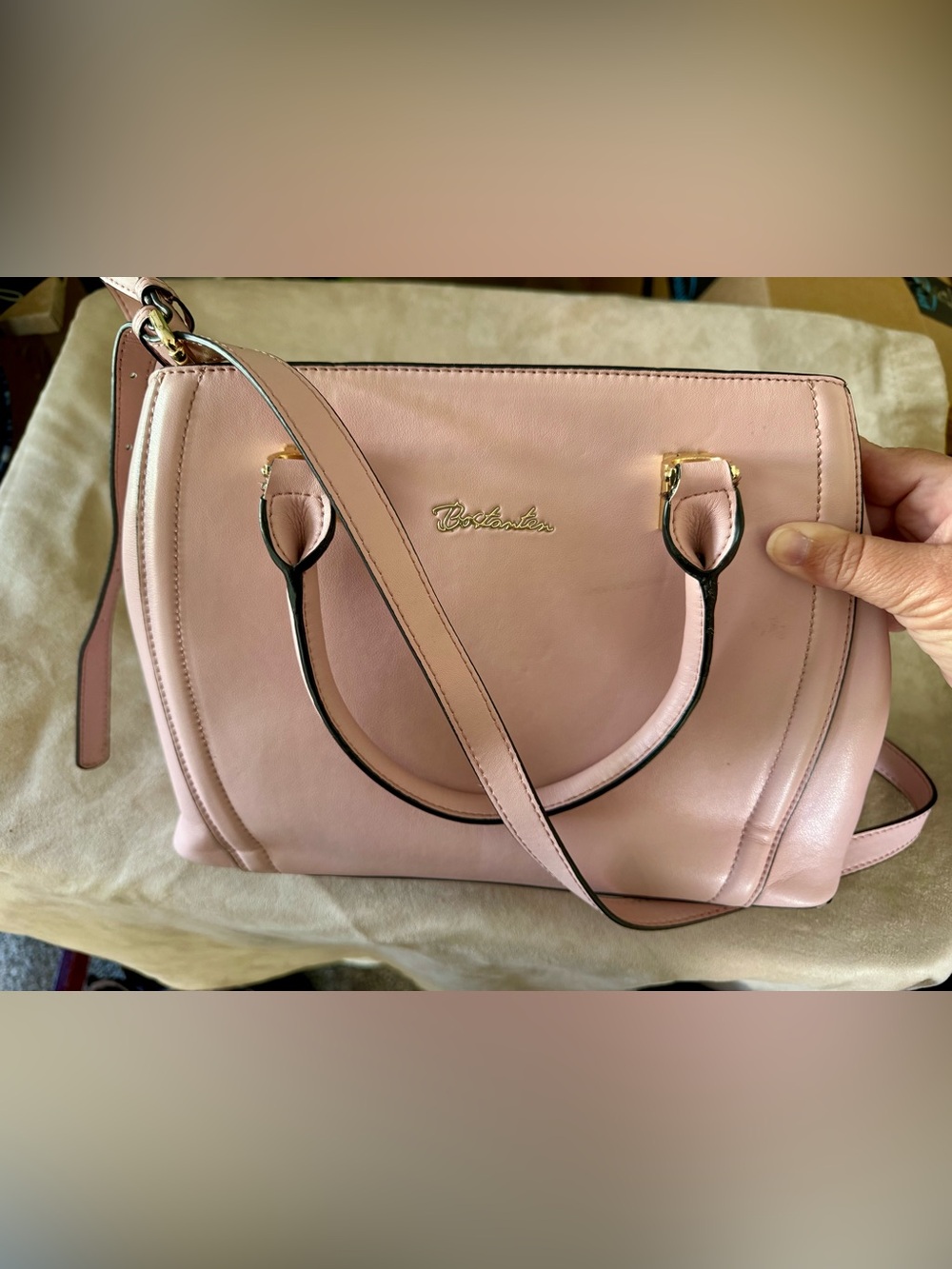 Pink Bostanten Leather Bag